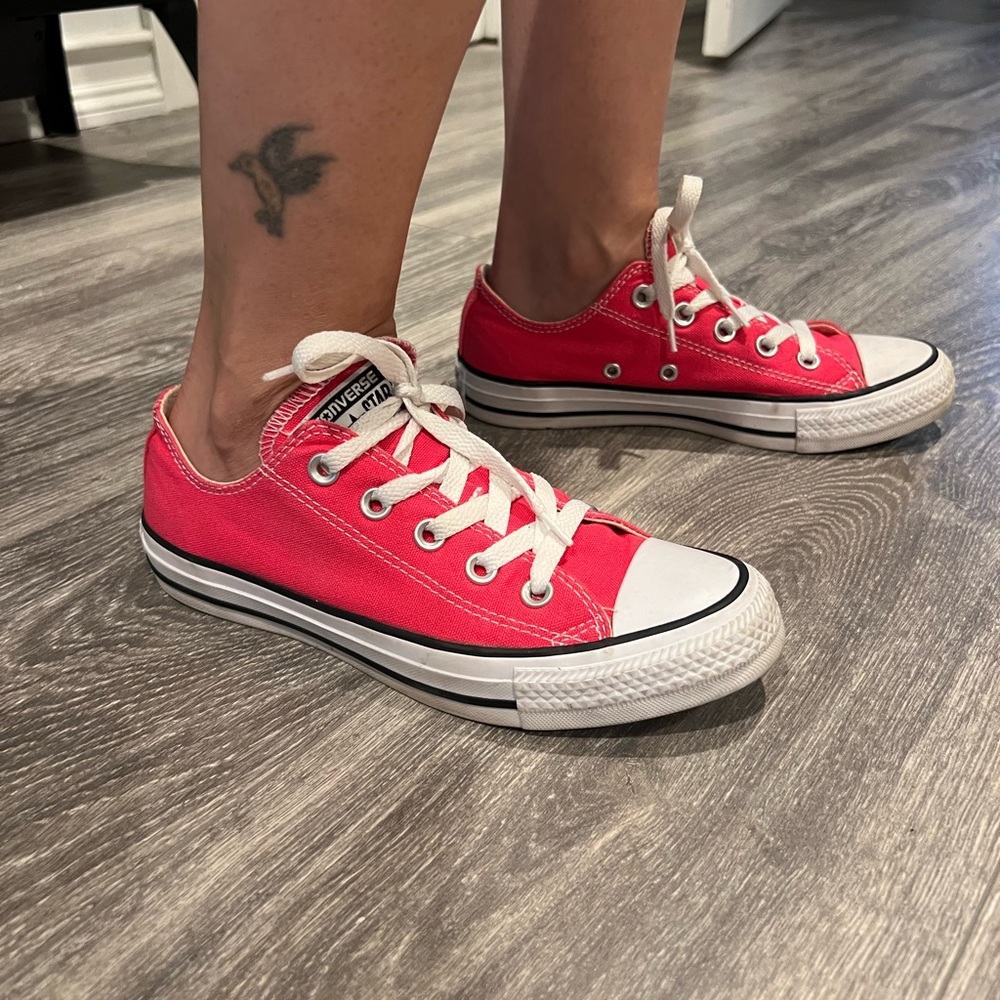 Converse Women's Bright Pink Low-Top Sneakers
